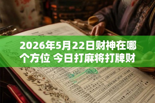 2026年5月22日财神在哪个方位 今日打麻将打牌财运方位