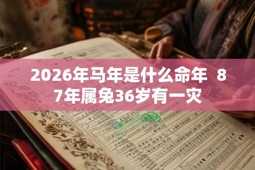 2026年马年是什么命年  87年属兔36岁有一灾