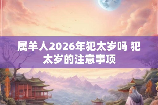 属羊人2026年犯太岁吗 犯太岁的注意事项