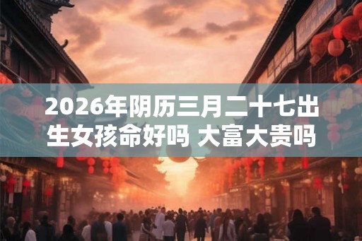 2026年阴历三月二十七出生女孩命好吗 大富大贵吗