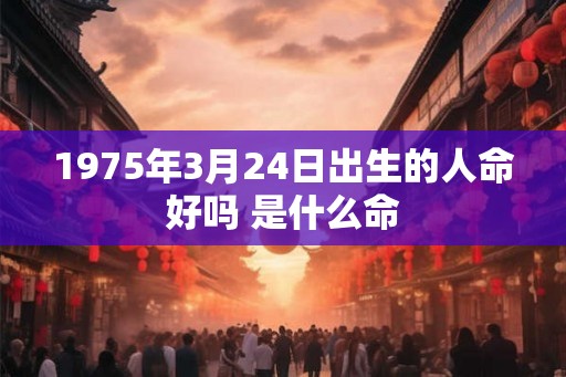 1975年3月24日出生的人命好吗 是什么命