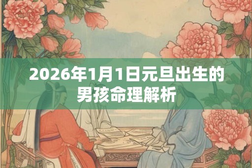 2026年1月1日元旦出生的男孩命理解析 2026年1月1日元旦出生的男孩命理解析