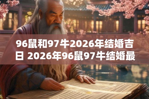 96鼠和97牛2026年结婚吉日 2026年96鼠97牛结婚最佳日期