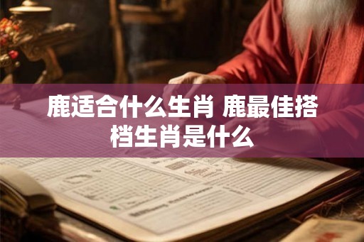 鹿适合什么生肖 鹿最佳搭档生肖是什么