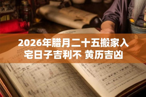2026年腊月二十五搬家入宅日子吉利不 黄历吉凶