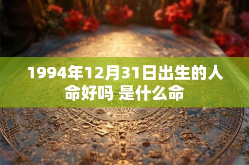 1994年12月31日出生的人命好吗 是什么命