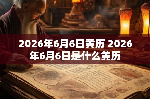 2026年6月6日黄历 2026年6月6日是什么黄历