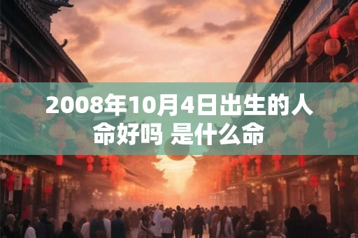 2008年10月4日出生的人命好吗 是什么命