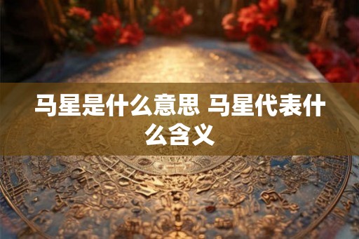 马星是什么意思 马星代表什么含义 马星是什么意思 马星代表什么含义