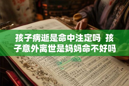 孩子病逝是命中注定吗  孩子意外离世是妈妈命不好吗