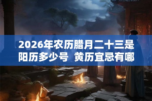 2026年农历腊月二十三是阳历多少号  黄历宜忌有哪些
