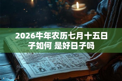 2026牛年农历七月十五日子如何 是好日子吗