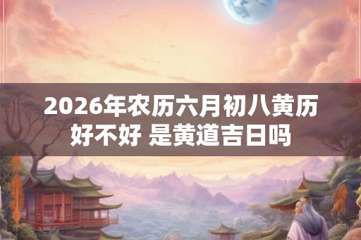 2026年农历六月初八黄历好不好 是黄道吉日吗