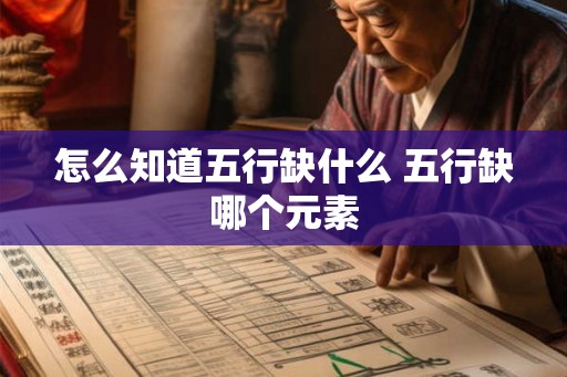 怎么知道五行缺什么 五行缺哪个元素