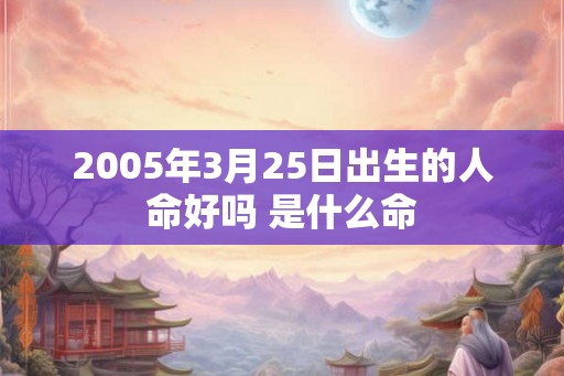 2005年3月25日出生的人命好吗 是什么命