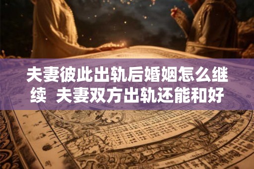 夫妻彼此出轨后婚姻怎么继续 夫妻双方出轨还能和好如初吗 夫妻彼此出轨后婚姻怎么继续 夫妻双方出轨还能和好如初吗