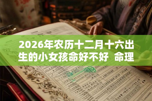 2026年农历十二月十六出生的小女孩命好不好  命理建议