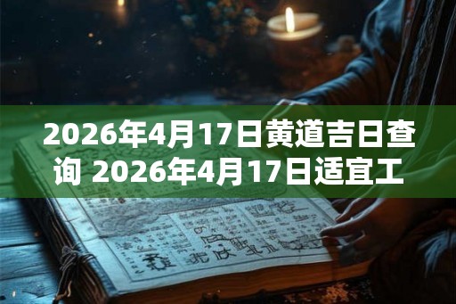 2026年4月17日黄道吉日查询 2026年4月17日适宜工作吗