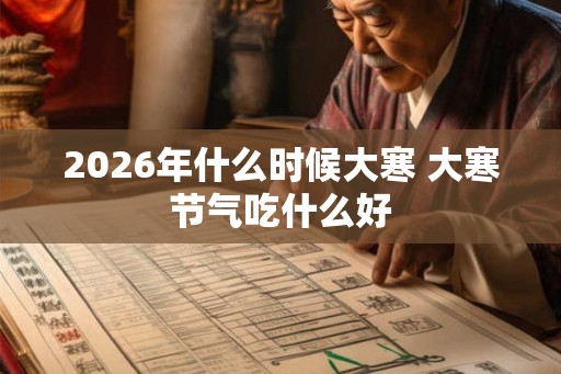 2026年什么时候大寒 大寒节气吃什么好