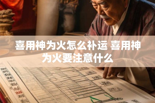 喜用神为火怎么补运 喜用神为火要注意什么