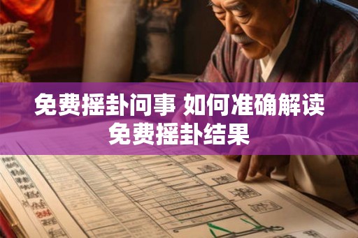 免费摇卦问事 如何准确解读免费摇卦结果