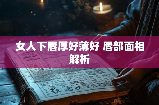 女人下唇厚好薄好 唇部面相解析