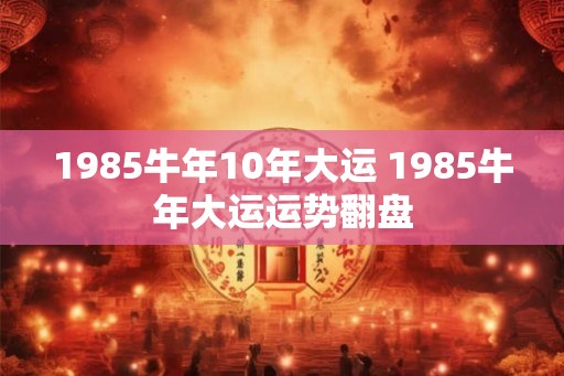 1985牛年10年大运 1985牛年大运运势翻盘