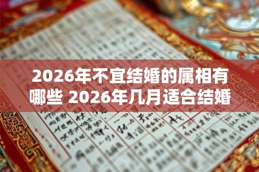 2026年不宜结婚的属相有哪些 2026年几月适合结婚
