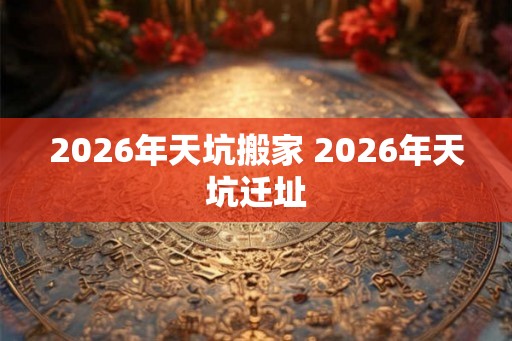 2026年天坑搬家 2026年天坑迁址