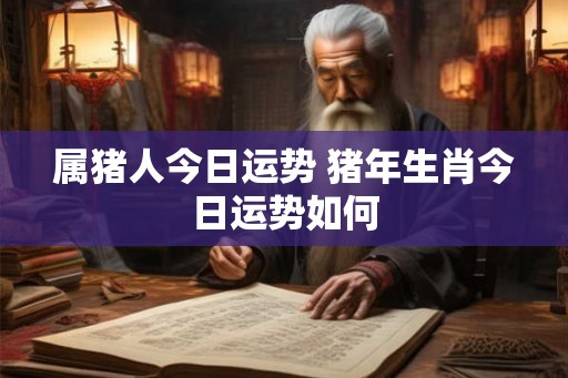 属猪人今日运势 猪年生肖今日运势如何 属猪人今日运势 猪年生肖今日运势如何