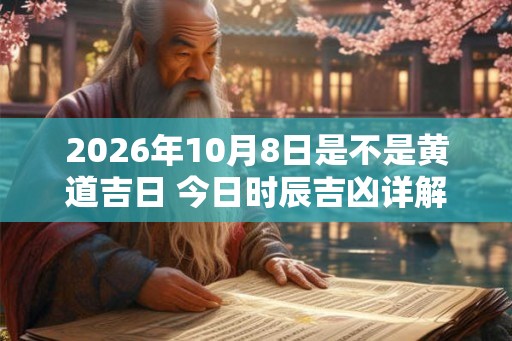 2026年10月8日是不是黄道吉日 今日时辰吉凶详解