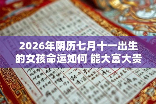 2026年阴历七月十一出生的女孩命运如何 能大富大贵吗
