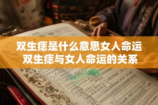 双生痣是什么意思女人命运 双生痣与女人命运的关系