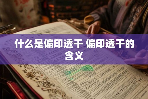 什么是偏印透干 偏印透干的含义