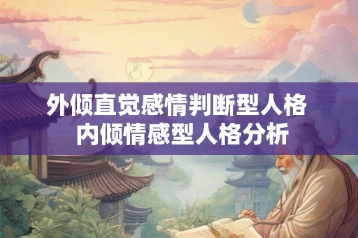 外倾直觉感情判断型人格 内倾情感型人格分析 外倾直觉感情判断型人格 内倾情感型人格分析