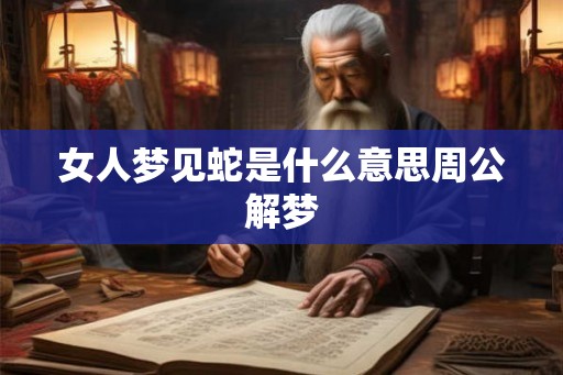 女人梦见蛇是什么意思周公解梦