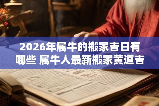 2026年属牛的搬家吉日有哪些 属牛人最新搬家黄道吉日查询