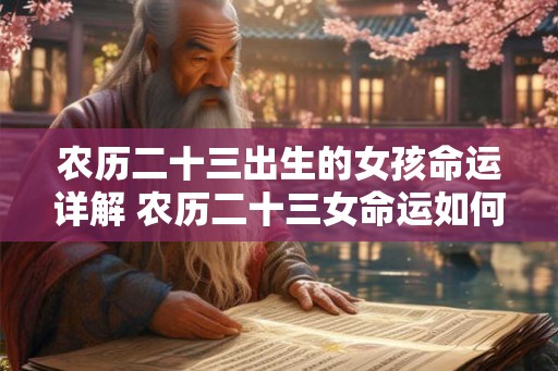 农历二十三出生的女孩命运详解 农历二十三女命运如何