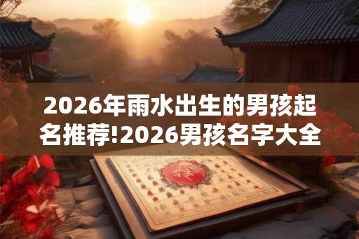 2026年雨水出生的男孩起名推荐!2026男孩名字大全 2026年雨水出生的男孩起名推荐!2026男孩名字大全
