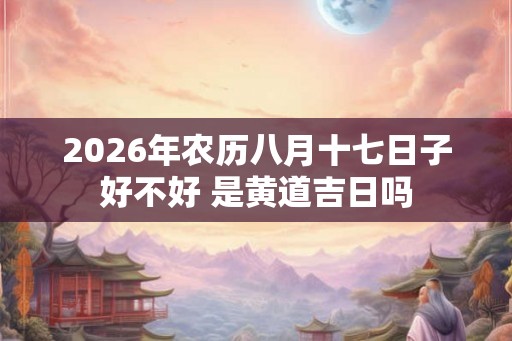 2026年农历八月十七日子好不好 是黄道吉日吗 2026年农历八月十七日子好不好 是黄道吉日吗