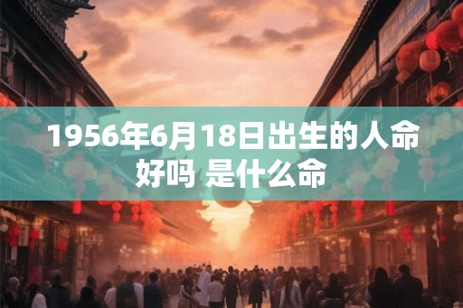 1956年6月18日出生的人命好吗 是什么命