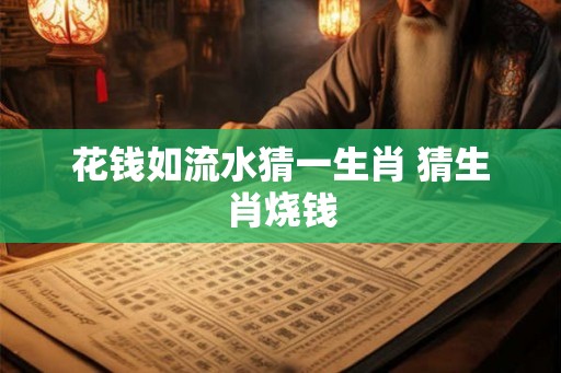 花钱如流水猜一生肖 猜生肖烧钱