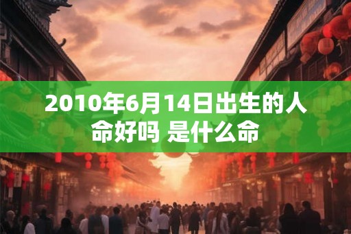 2010年6月14日出生的人命好吗 是什么命