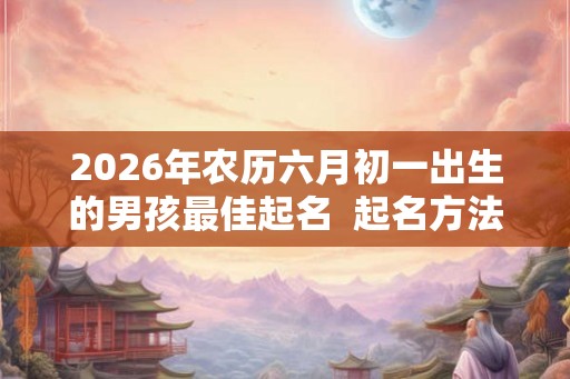 2026年农历六月初一出生的男孩最佳起名 起名方法推荐 2026年农历六月初一出生的男孩最佳起名 起名方法推荐