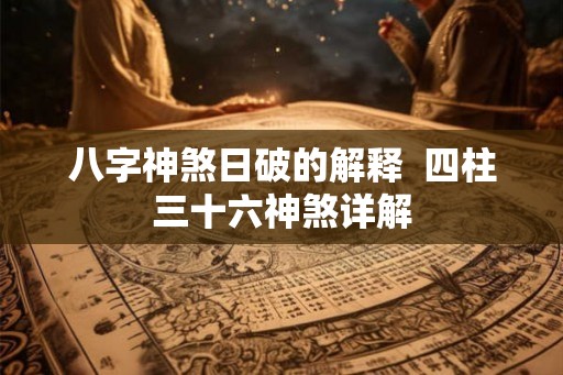 八字神煞日破的解释  四柱三十六神煞详解