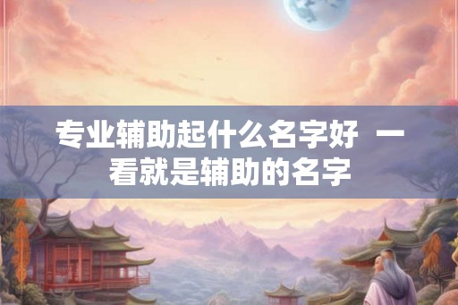 专业辅助起什么名字好  一看就是辅助的名字