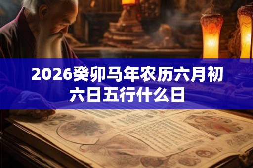 2026癸卯马年农历六月初六日五行什么日
