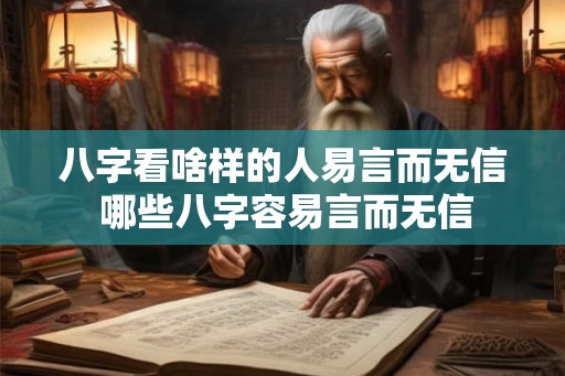 八字看啥样的人易言而无信 哪些八字容易言而无信