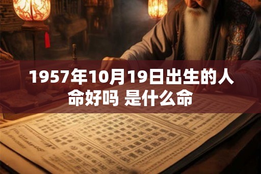 1957年10月19日出生的人命好吗 是什么命