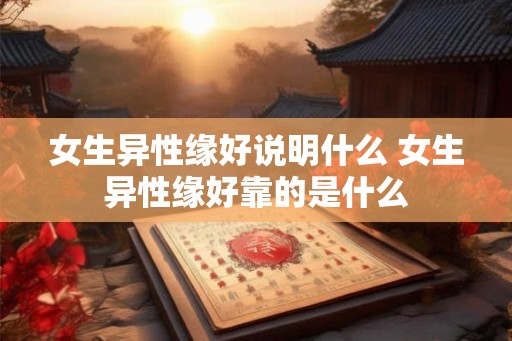 女生异性缘好说明什么 女生异性缘好靠的是什么 女生异性缘好说明什么 女生异性缘好靠的是什么